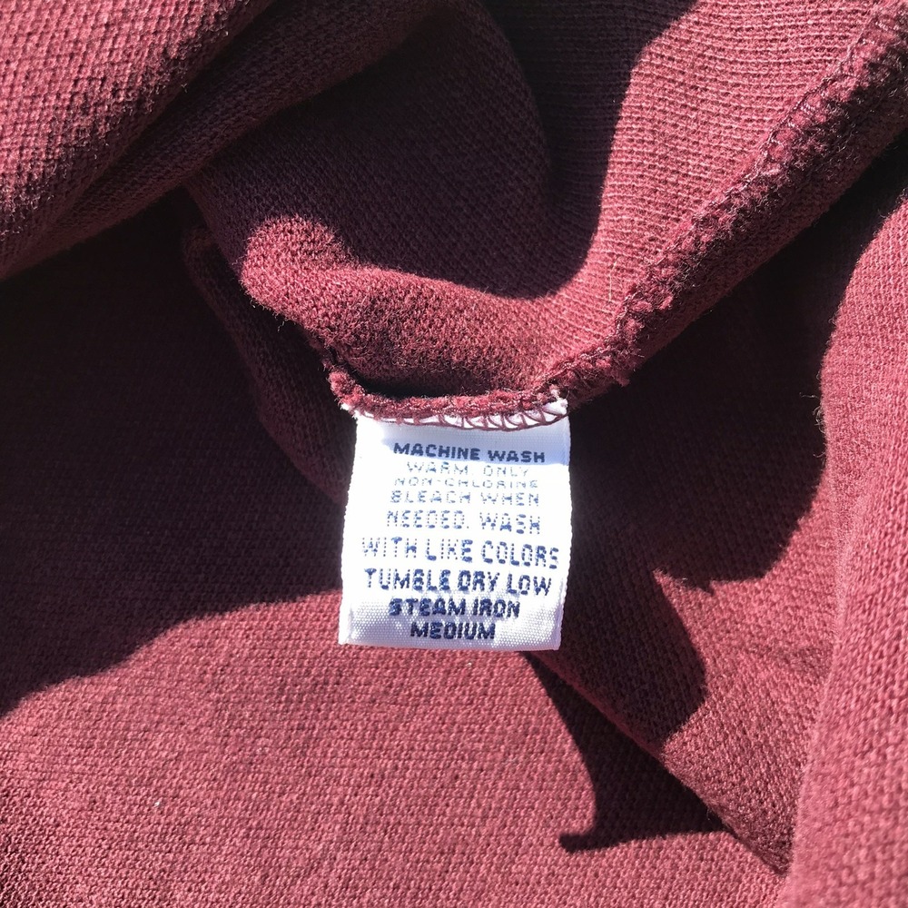 Ralph Lauren Polo Shirt Mens Large Dark Rose Burgundy Red Cotton Pony Logo Golf - Picture 6 of 9